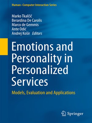 cover image of Emotions and Personality in Personalized Services